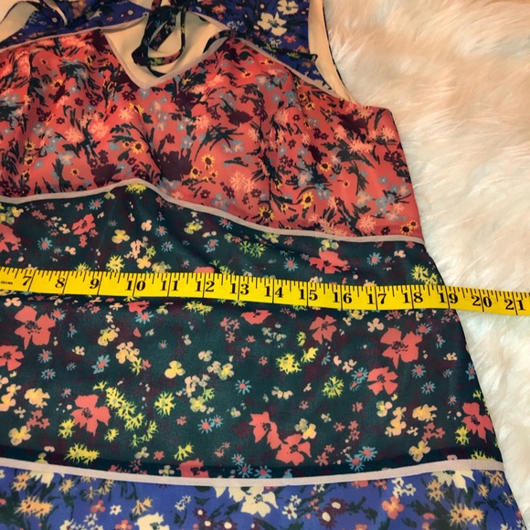 ❌SOLD❌ModCloth Floral Striped Front Tie Collar - Picture 4 of 7